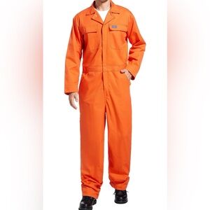 HISEA Men's Long Sleeve Coverall, Stain & Wrinkle Resistant Mens Work Coverall